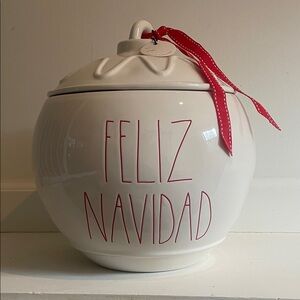 Rae Dunn Feliz Navidad Cookie Jar